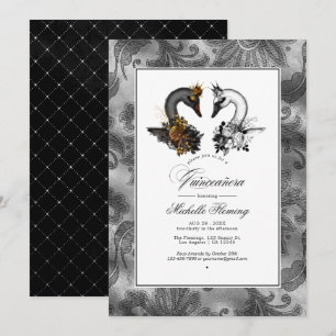 Swan Quinceañera Einladung