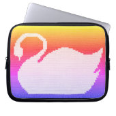 Swan Rainbow Artisan Crochet Print Electronics Bag Laptopschutzhülle (Vorderseite)