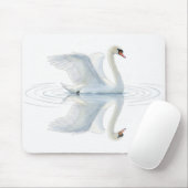 Swan Reflection Mousepad (Mit Mouse)