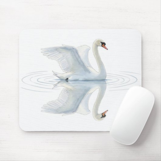 Swan Reflection Mousepad (Mit Mouse)