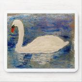 Swan Reflections Benutzerdefinierte Grenzfarbe Mousepad (Vorne)