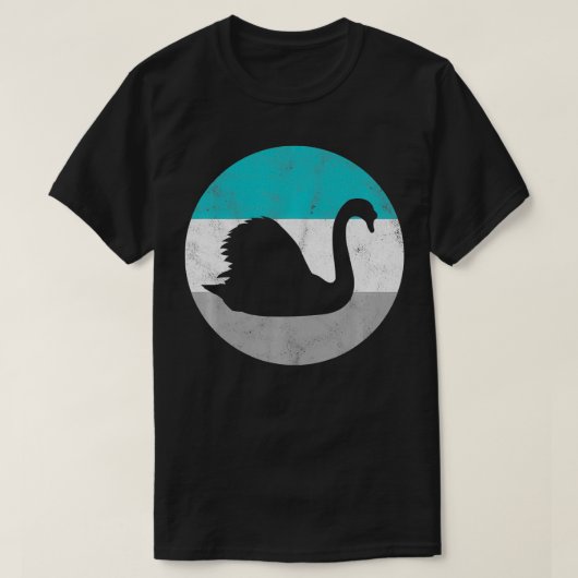 Swan Retro Bird Geschenk für Männer oder Jungen T-Shirt (Design vorne)