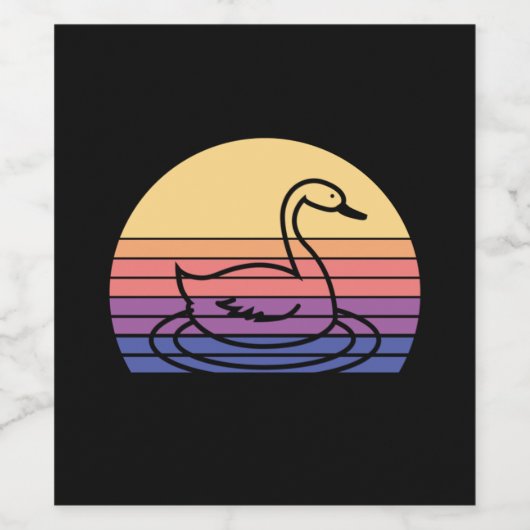 Swan Retro Weinetikett (Einzelnes Label)