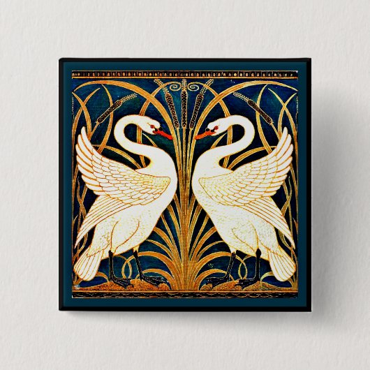 Swan, Rush und Iris, Button (Vorderseite)
