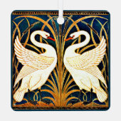 Swan, Rush und Iris, Ornament Aus Metall (Rückseite)