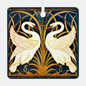 Swan, Rush und Iris, Ornament Aus Metall (Vorderseite)