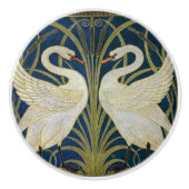 Swan, Rush und Iris von Walter Crane Keramikknauf (Vorderseite)