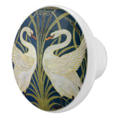 Swan, Rush und Iris von Walter Crane Keramikknauf (Rechts)