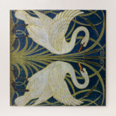 Swan, Rush und Iris von Walter Crane Puzzle (Horizontal)