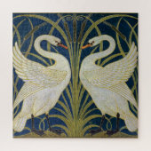 Swan, Rush und Iris von Walter Crane Puzzle (Vertikal)