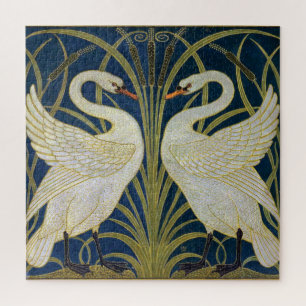 Swan, Rush und Iris von Walter Crane Puzzle