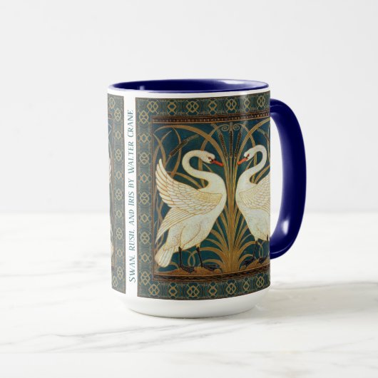 Swan, Rush und Iris von Walter Crane Tasse (VorderseiteRechts)
