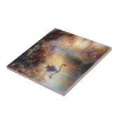 Swan Rustic Impressionist Malerei Fliese (Seite)
