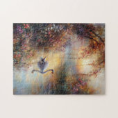 Swan Rustic Impressionist Malerei Puzzle (Horizontal)