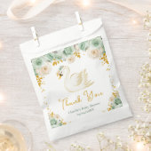 Swan Sage Green Gold Rose Kinderdusche Vielen Dank Geschenktütchen (Ausgeschnitten)