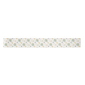 Swan Sage Green und Gold Floral Rose Satinband (Vorderseite)