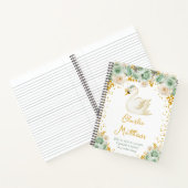 Swan Sage Green und Gold Rose Birnenstatistik Notizblock (Innenseite)