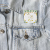 Swan Sage Green und Gold Rose Papa zu sein Button (Beispiel)