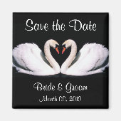 Swan Save the Date Magnets Magnet (Vorne)