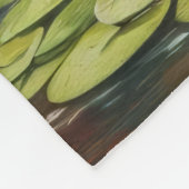 Swan Schwimmen auf dem Teich Impressionist Malerei Fleecedecke (Ecke)