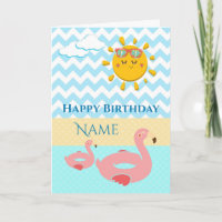 Swan schwimmt in Wasser zum Geburtstag
