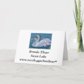 Swan See aceo Geburtstags-Karte Karte (Rückseite)