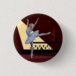 'Swan See Ballerina Button