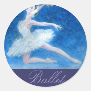 Swan See-Ballett-Aufkleber Runder Aufkleber
