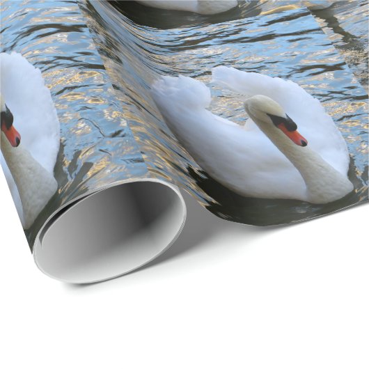 Swan See Geschenkpapier (Rolleneckpunkt)