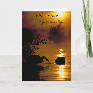 Swan See, mit tiefstem Beileid Karte