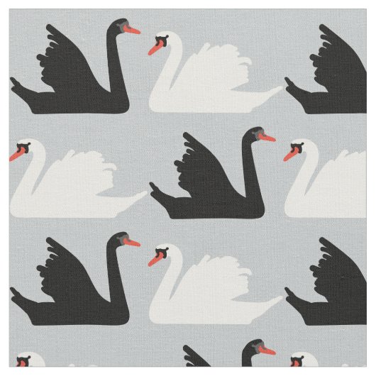Swan Seeschwarzweiss-Schwan Gewebe Stoff (Nahaufnahme)