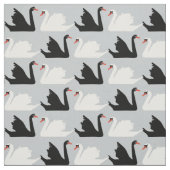 Swan Seeschwarzweiss-Schwan Gewebe Stoff (Muster)