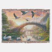 Swan Serenade Woven Throw Decke (Vorderseite)