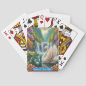 Swan Serenity Waterfall Monogram Kids Match Game Spielkarten (Rückseite)