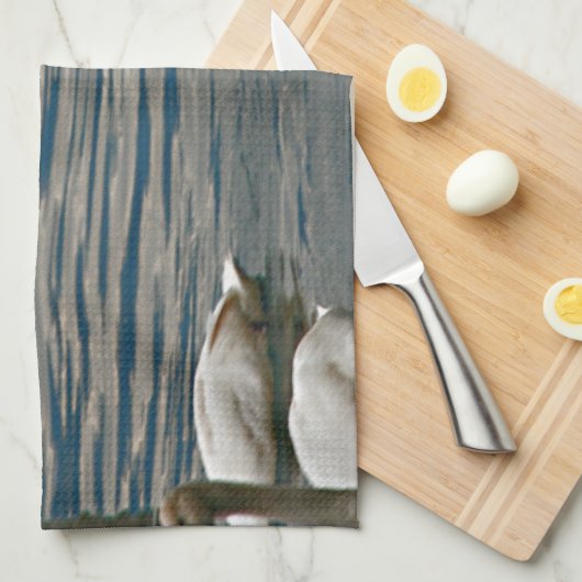 Swan Song Geschirrtuch (Viertel Falte)