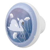 Swan Song Keramik Door Knob Keramikknauf (Rechts)