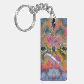 Swan Song Psychedelic Fraktal Schlüsselanhänger (Vorderseite links)