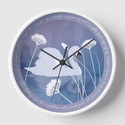 Swan Song Wall Clock Uhr (Vorderseite)