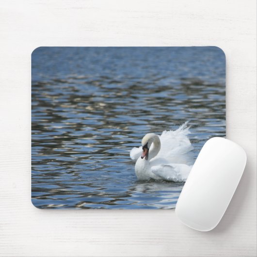 Swan Splashing im Wasser Mousepad (Mit Mouse)