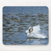 Swan Splashing im Wasser Mousepad (Vorne)