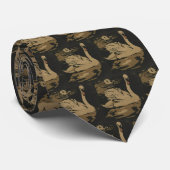 Swan - Square Animals Illustration Neck Tie Krawatte (Gerollt)