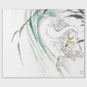 SWAN SWIMMING JAPANESE PRINT Wrapping Paper Geschenkpapier (Flach)