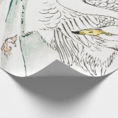 SWAN SWIMMING JAPANESE PRINT Wrapping Paper Geschenkpapier (Ecke)