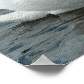 Swan Swimming Print Poster (Ecke)