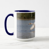 Swan Take-off, Wild-Bird-Foto Tasse (Links)