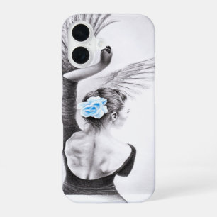Swan tanzende Frau Ballett Surreal zeichnend Kunst iPhone 16 Hülle