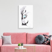 Swan tanzende Frau Ballett Surreal zeichnend Kunst Leinwanddruck (Insitu (Wohnzimmer))