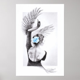 Swan tanzende Frau Ballett Surreal zeichnend Kunst Poster