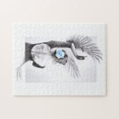 Swan tanzende Frau Ballett Surreal zeichnend Kunst Puzzle (Horizontal)