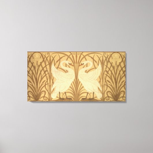 Swan Tapete Design Leinwanddruck (Vorderseite)